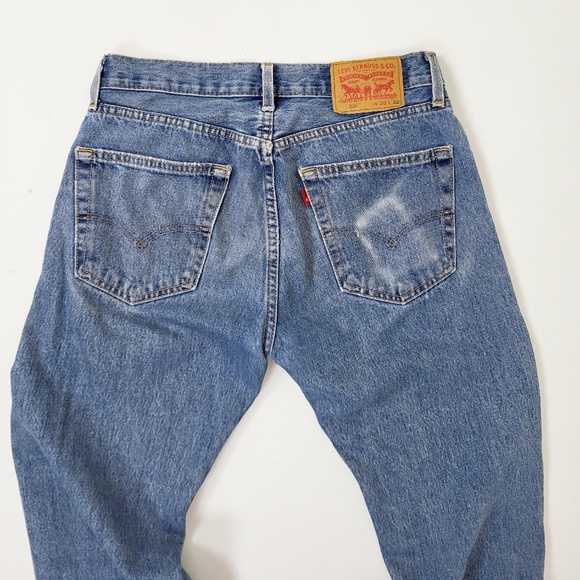 Levi's Blue Boyfriend Jeans - Picture 5 of 11